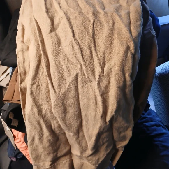 Linen Tan and White Pants Set - Picture 5 of 6